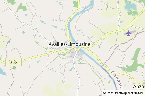 Karte Availles-Limouzine