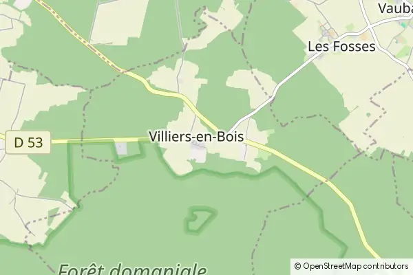 Karte Villiers-en-Bois