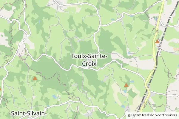 Karte Toulx-Sainte-Croix