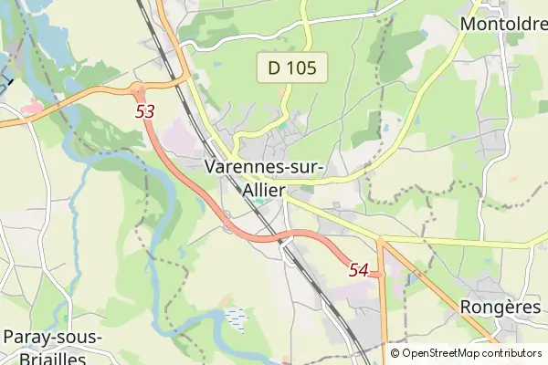 Karte Varennes-sur-Allier