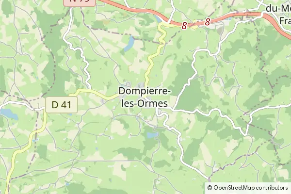 Karte Dompierre-les-Ormes