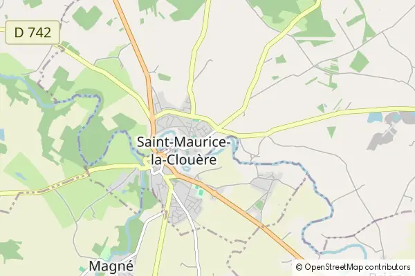 Karte Saint-Maurice-la-Clouère