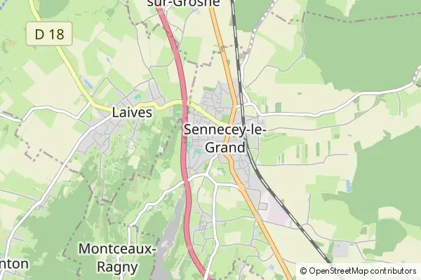 Karte Sennecey-le-Grand