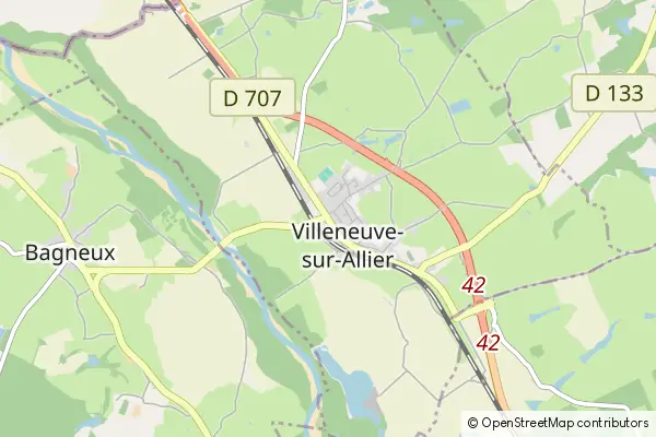 Karte Villeneuve-sur-Allier