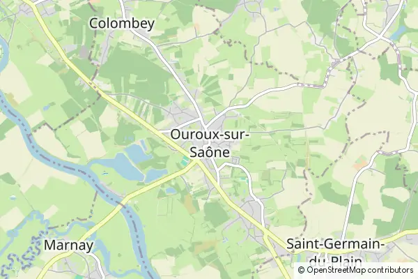 Karte Ouroux-sur-Saône