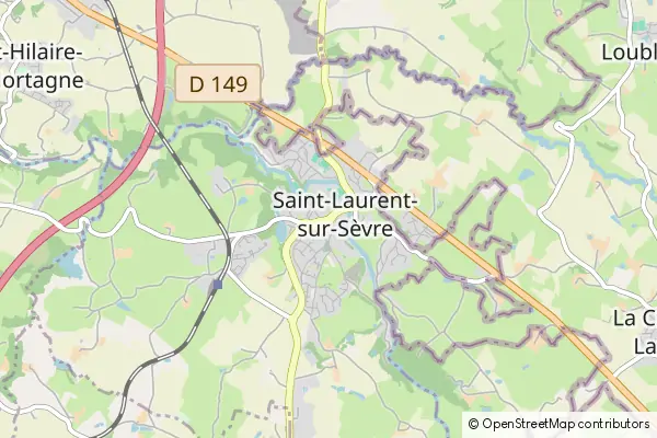 Karte Saint-Laurent-sur-Sèvre