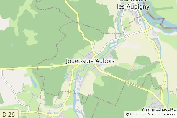 Karte Jouet sur l'Aubois