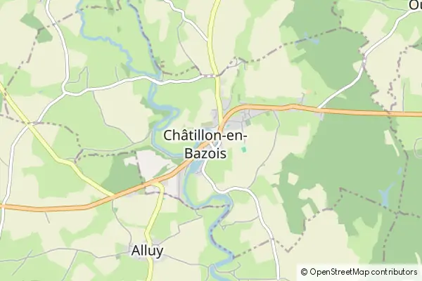 Karte Chatillon en Bazois