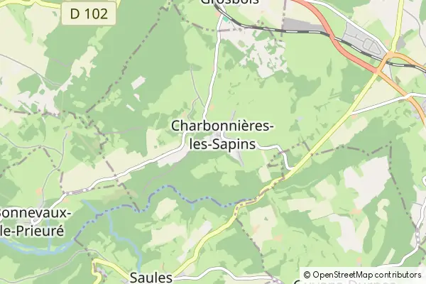 Karte Charbonnières-les-Sapins