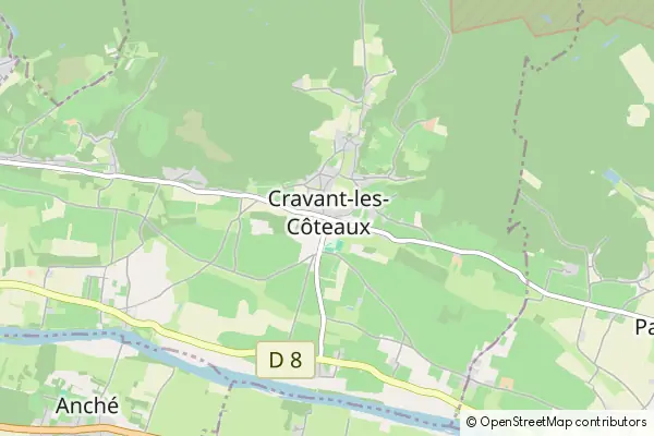 Karte Cravant-les-Coteaux