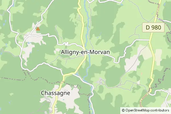 Karte Alligny en Morvan