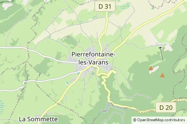 Karte Pierrefontaine-les-Varans