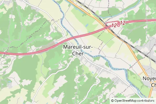 Karte Mareuil-sur-Cher