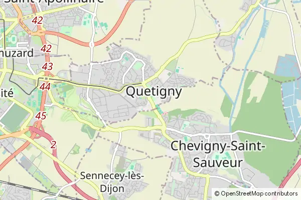 Karte Quetigny