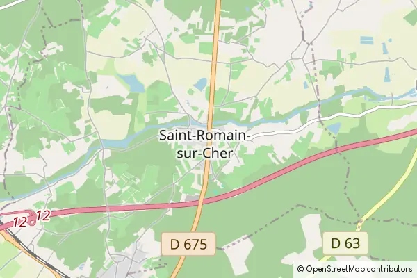 Karte Saint-Romain-sur-Cher