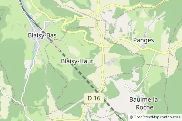 Karte Blaisy-Haut