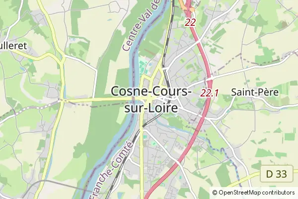 Karte Cosne-Cours-sur-Loire