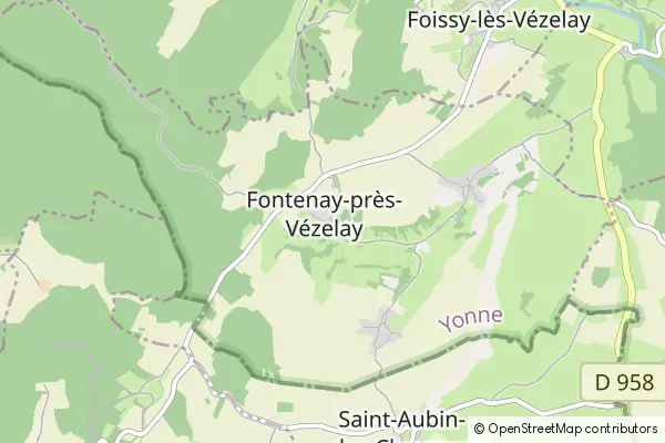 Karte Fontenay-près-Vézelay