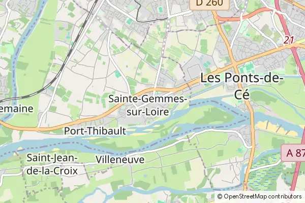 Karte Sainte-Gemmes-sur-Loire