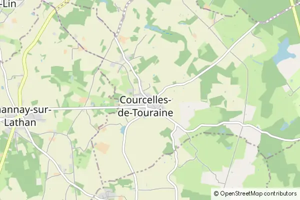 Karte Courcelles-de-Touraine