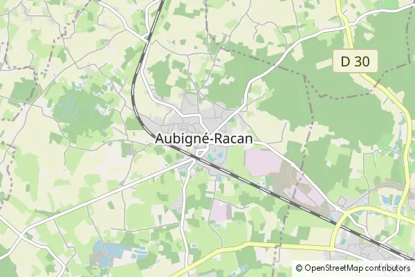 Karte Aubigné-Racan