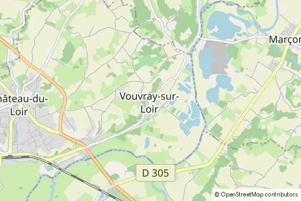 Karte Vouvray-sur-Loir