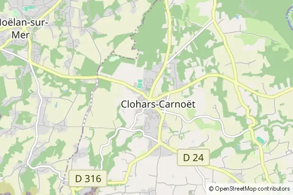 Karte Clohars-Carnoët