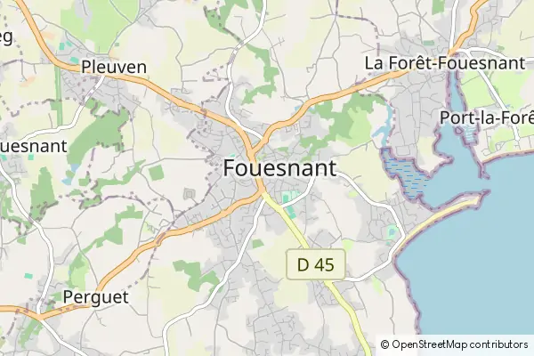Karte: Fouesnant • © OpenStreetMap contributors Karte Fouesnant