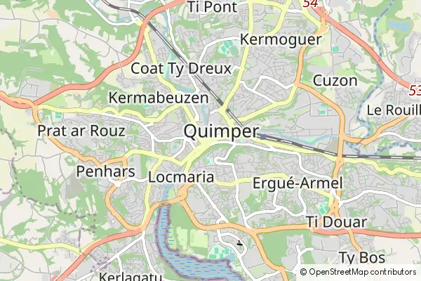 Karte Quimper