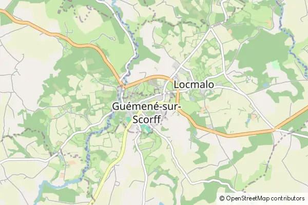 Karte Guémené-sur-Scorff