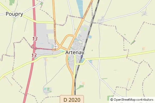 Karte Artenay