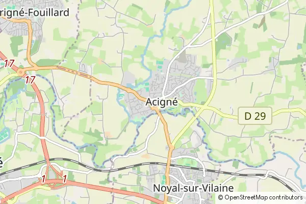 Karte Acigné