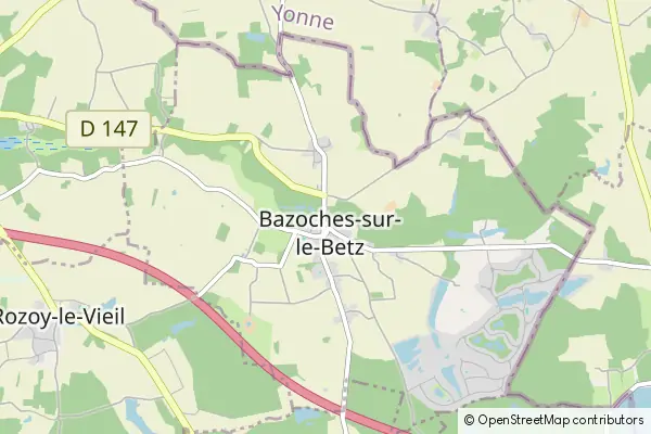 Karte Bazoches-sur-le-Betz