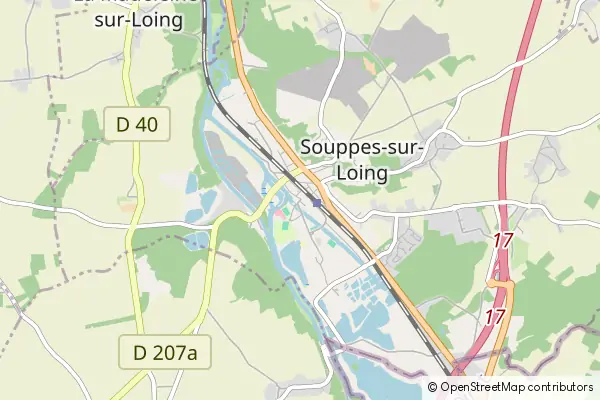 Karte Souppes-sur-Loing