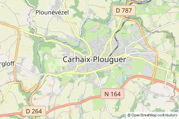 Karte Carhaix-Plouguer