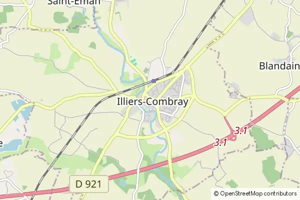 Karte Illiers-Combray