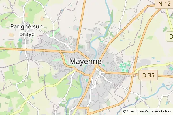 Karte Mayenne