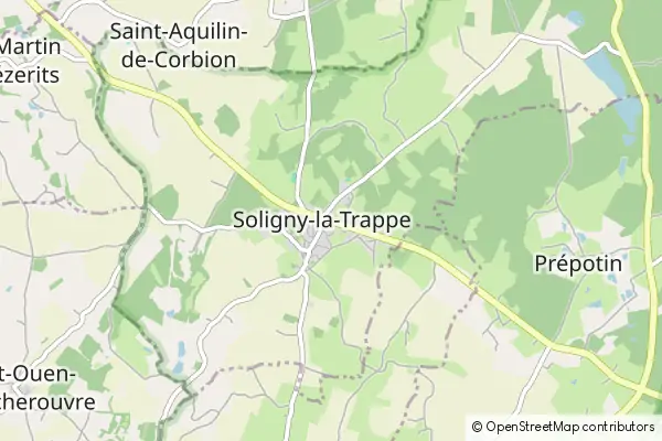 Karte Soligny-la-Trappe