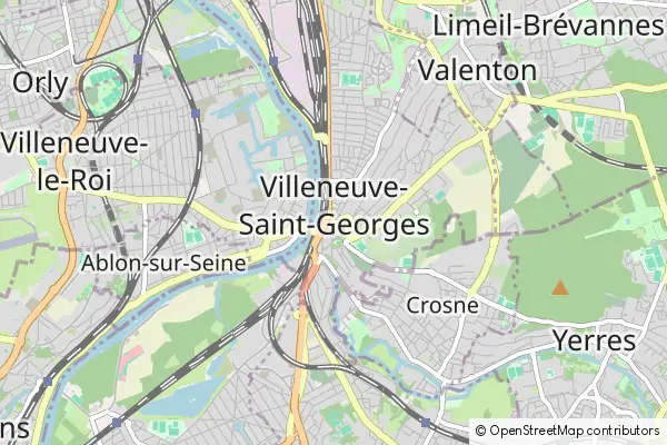 Karte Villeneuve-Saint-Georges