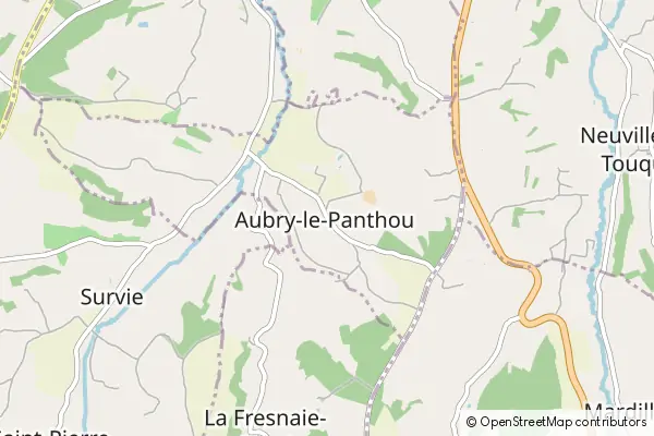 Karte Aubry-le-Panthou