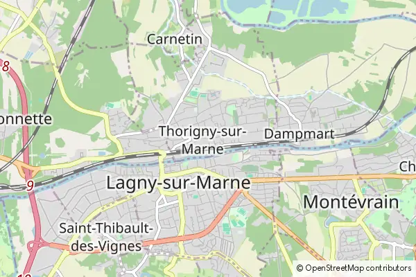 Karte Thorigny-sur-Marne