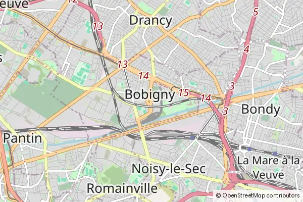 Karte Bobigny