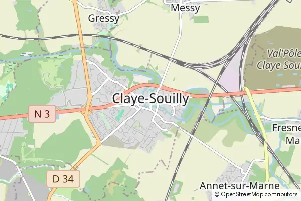 Karte Claye Souilly