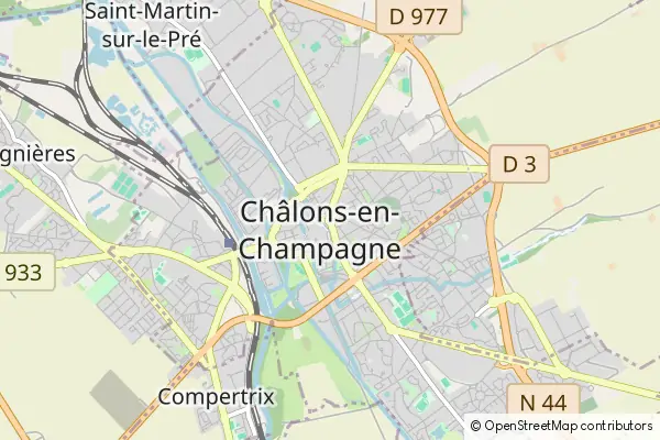 Karte Châlons-en-Champagne