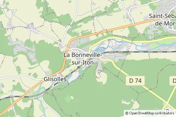 Karte La Bonneville-sur-Iton