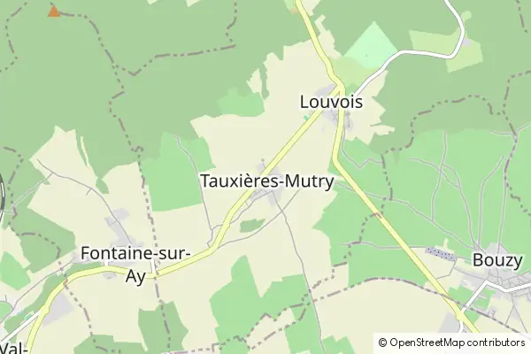 Karte Tauxières-Mutry