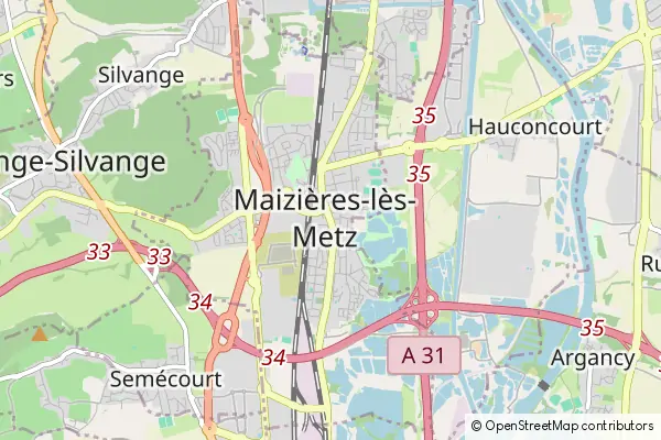 Karte Maizières-lès-Metz