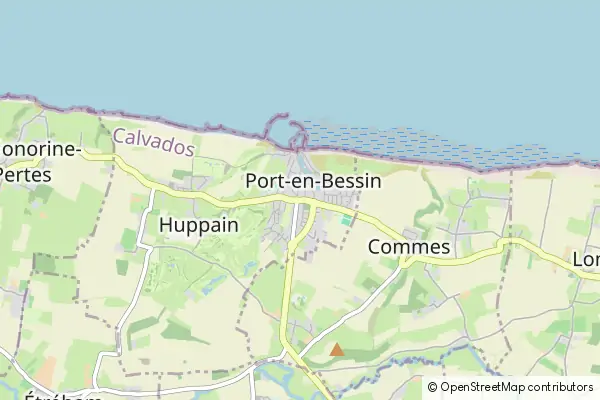 Karte Port-en-Bessin-Huppain