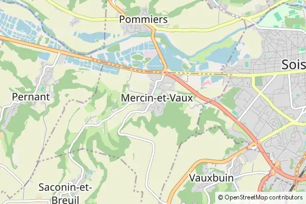 Karte Mercin-et-Vaux