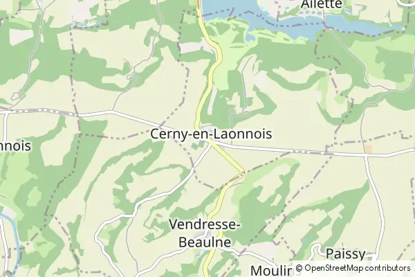 Karte Cerny-en-Laonnois